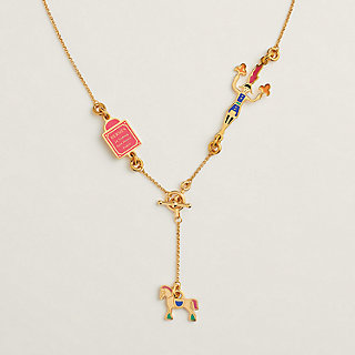 〈お洒落チャーム♪〉HERMES cheval necklace Hermes Cheval Necklace - Luxe Du Jour